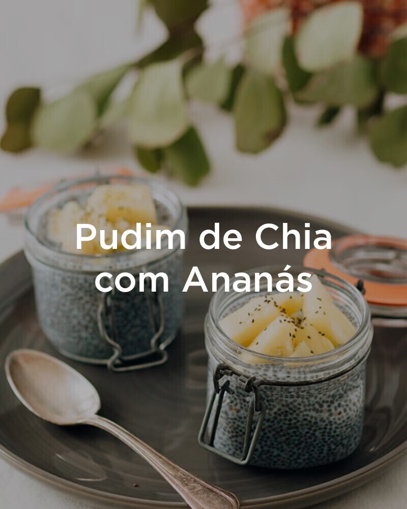 Pudim de chia com ananás