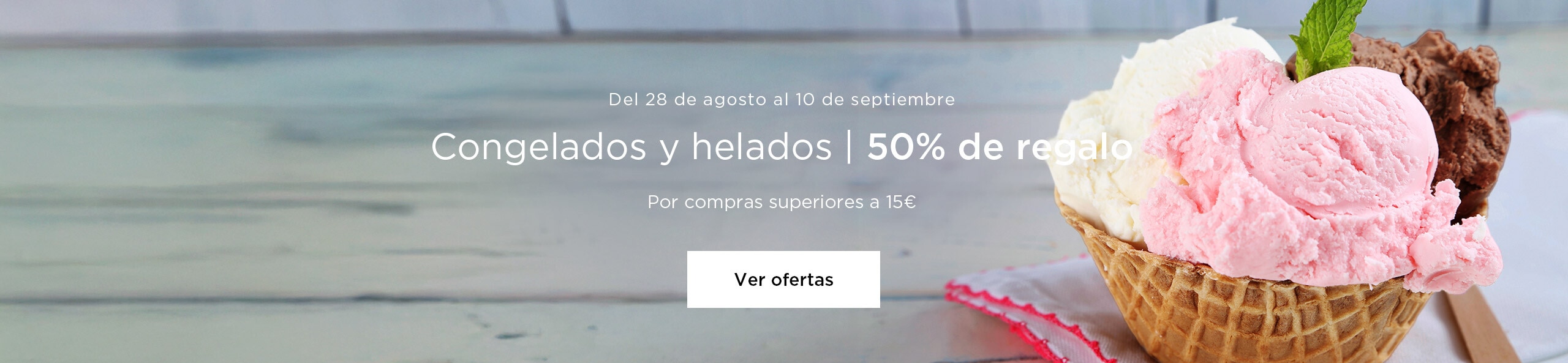 Congelados y helados | 50% de regalo