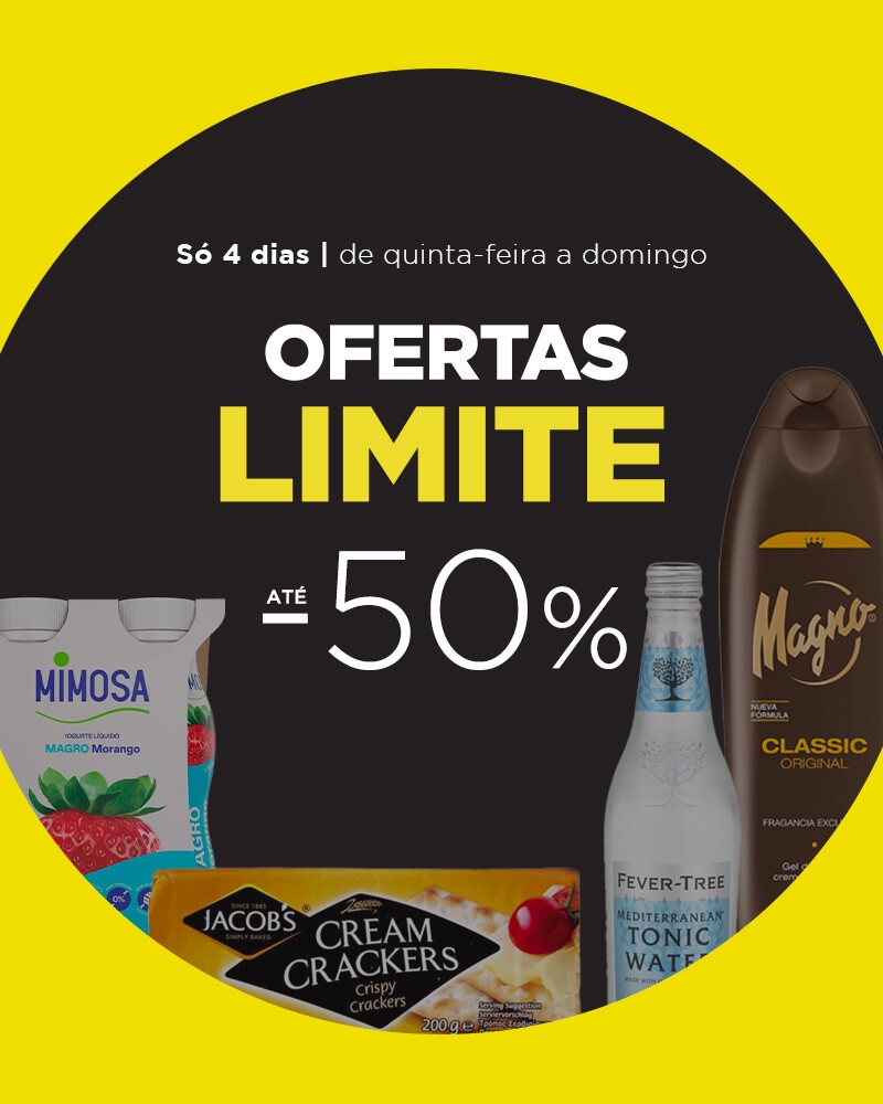 Ofertas Limite até -50% - 21 a 24 de agosto