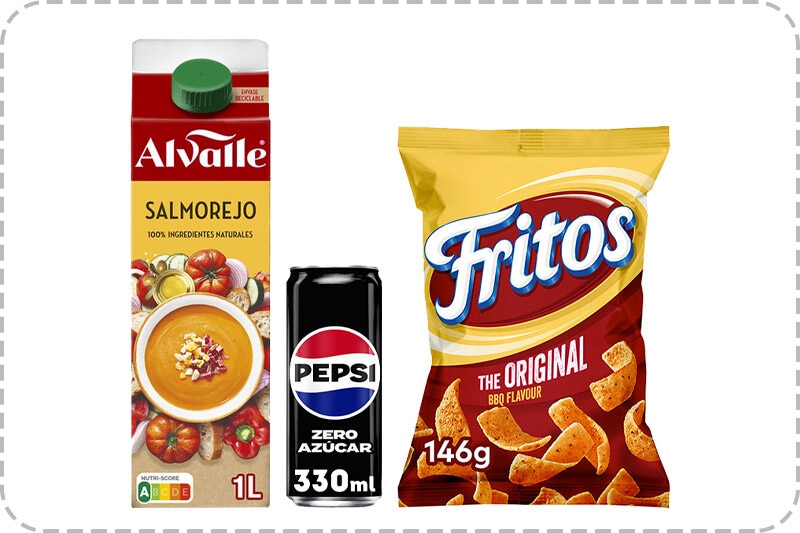 5€ de descuento por compra superior a 18€ en selección de snacks, refrescos y Alvalle. Introduce código PEPSCIODTO. Exclusivo online.