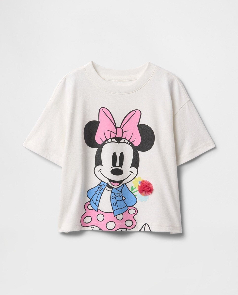 Imagem 0 de T-shirt de Algodão com Decote Redondo e Manga Curta