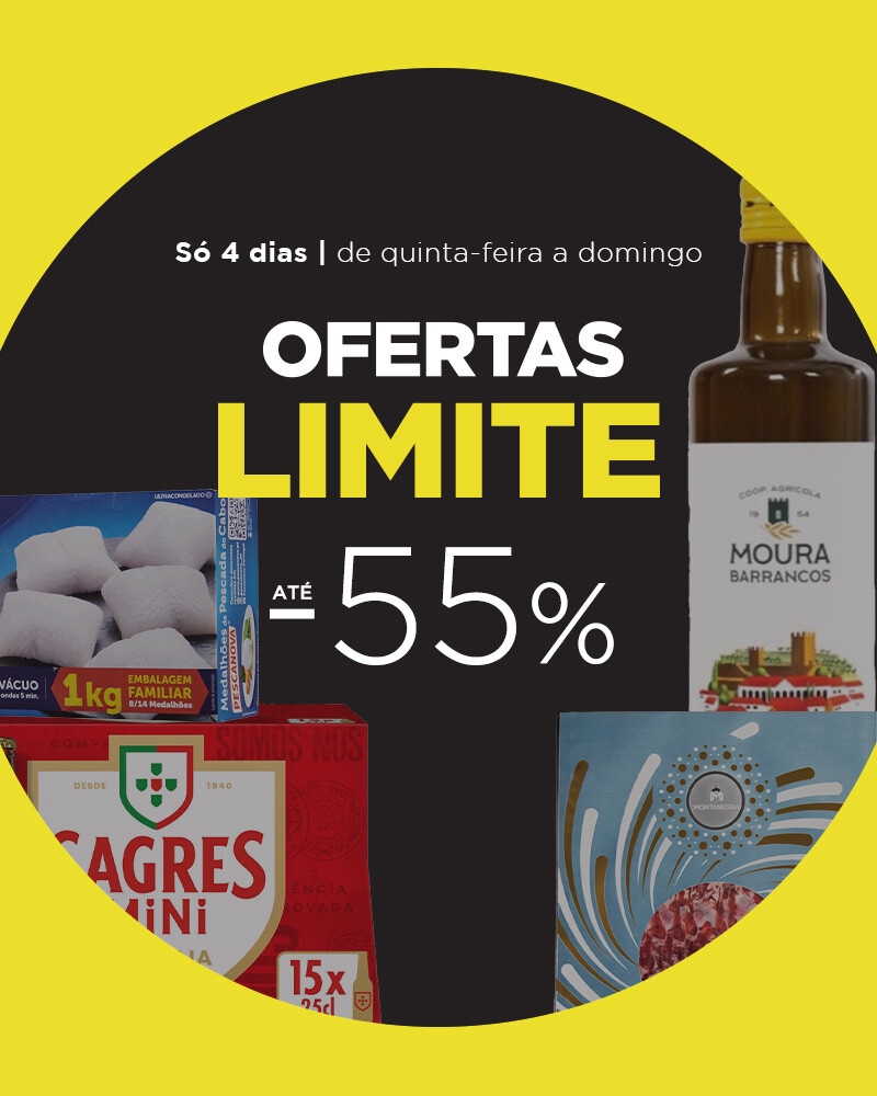 Ofertas Limite até -55% - 28 a 31 de agosto