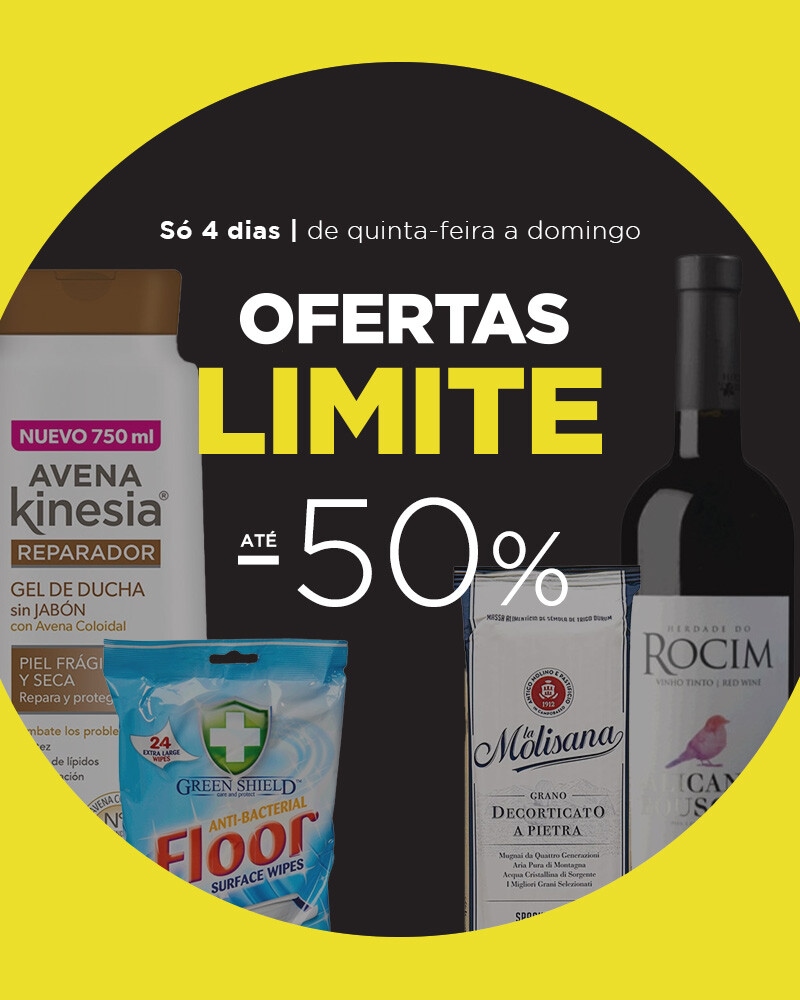 Ofertas Limite até -50% - 7 a 10 de agosto