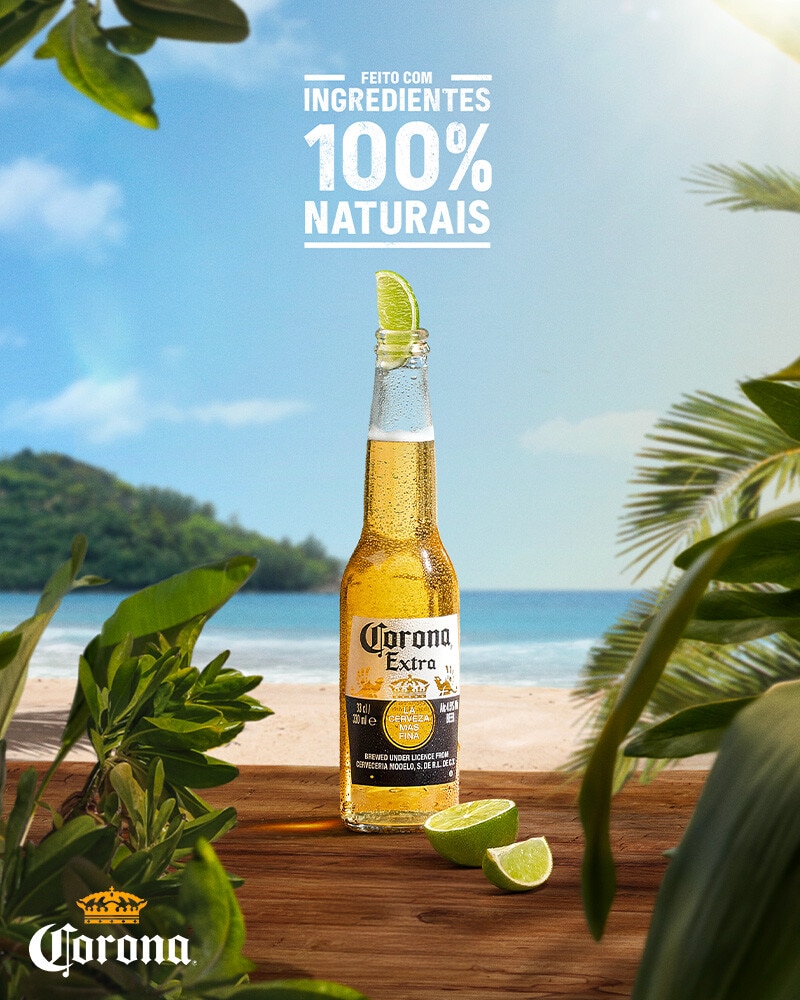 PUB Corona - Ingredientes 100% naturais