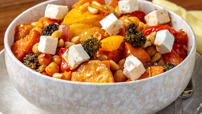 Bowl de Grão e Legumes no Forno