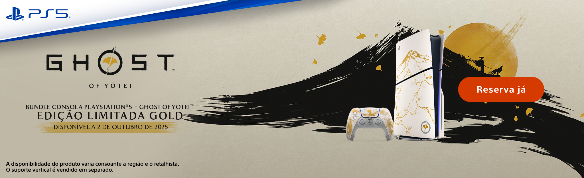 PlayStation 5: Pack de Edição Limitada Ghost of Yõtei
