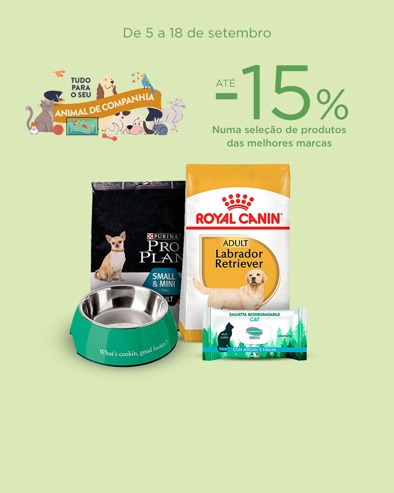 Tudo para o seu Animal de Companhia - 05 de setembro a 18 de setembro