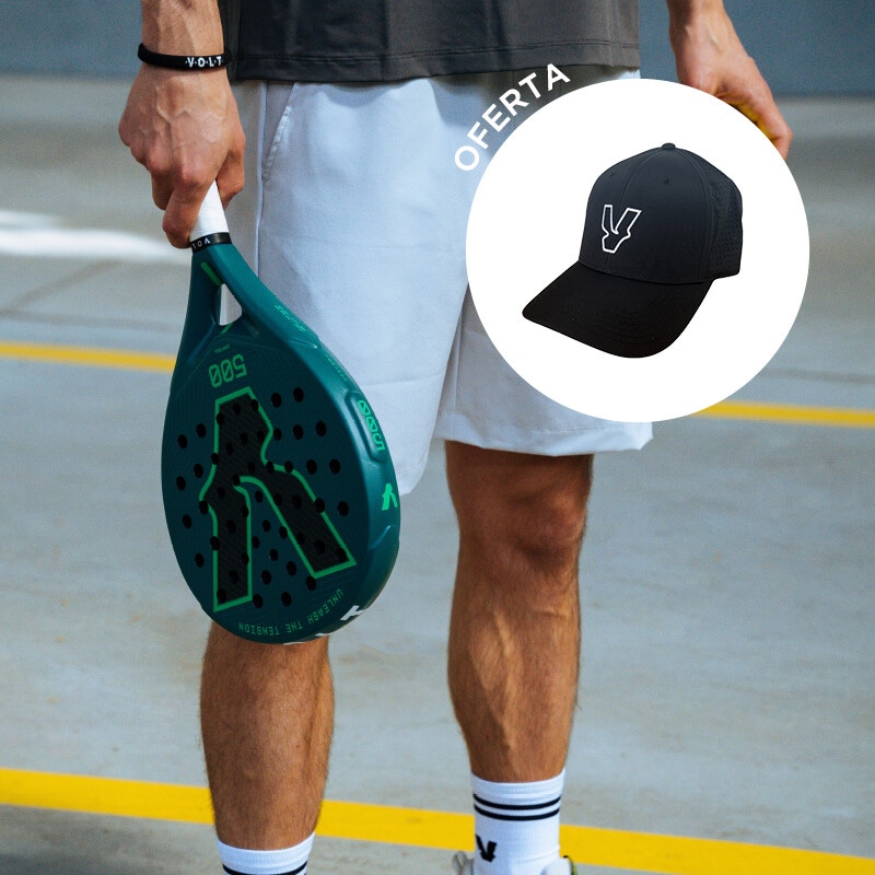 Oferta de boné + voucher de aluguer de campo, na compra de raquetes Volt Padel.