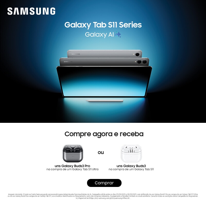 Campanha Samsung Galaxy Tab S11 e Tab S10 Lite