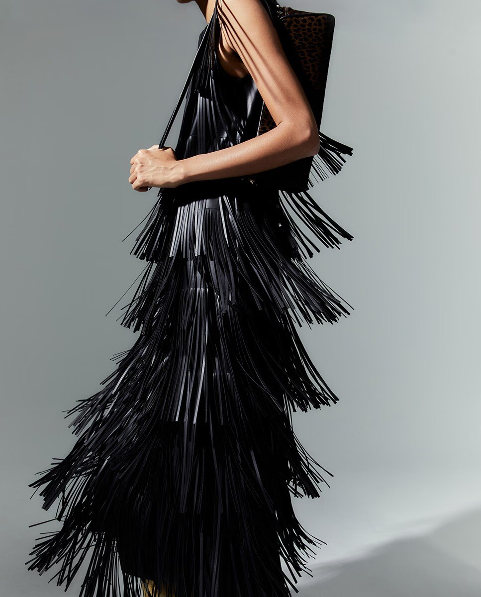Imagem 0 de Vestido com Efeito de Franjas