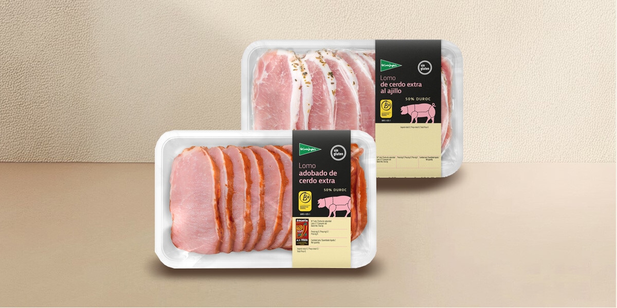 Lomo de cerdo extra 50% Duroc adobado o al ajillo EL CORTE INGLES
