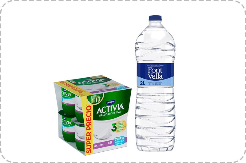 Por compra de 25€ en selección de yogures, bebidas vegetales y aguas
