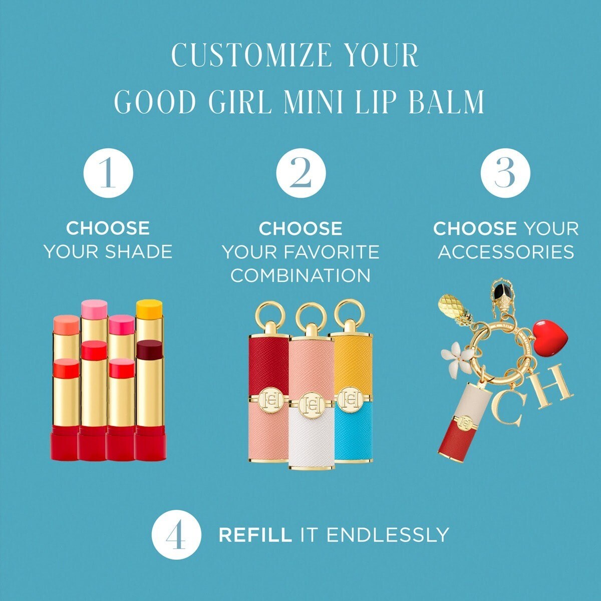 Capas de batom Carolina Herrera - Mini lip balm