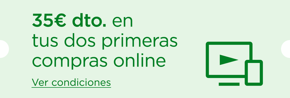 35€ de descuento en tus 2 primeras compras online