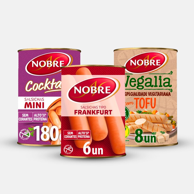 Exclusivo Online, oferta Nobre Salsichas Frankfurt 10 Unidades na compra de 2 unidades Nobre, assinaladas - 3 a 16 de outubro