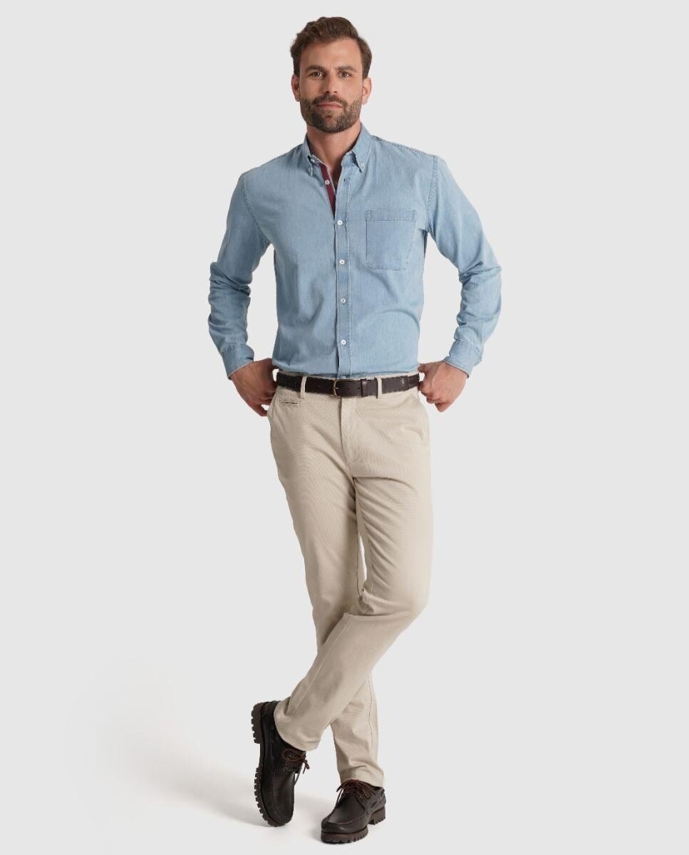 Imagem 0 de Camisa de Ganga em Manga Comprida 100% Algodão