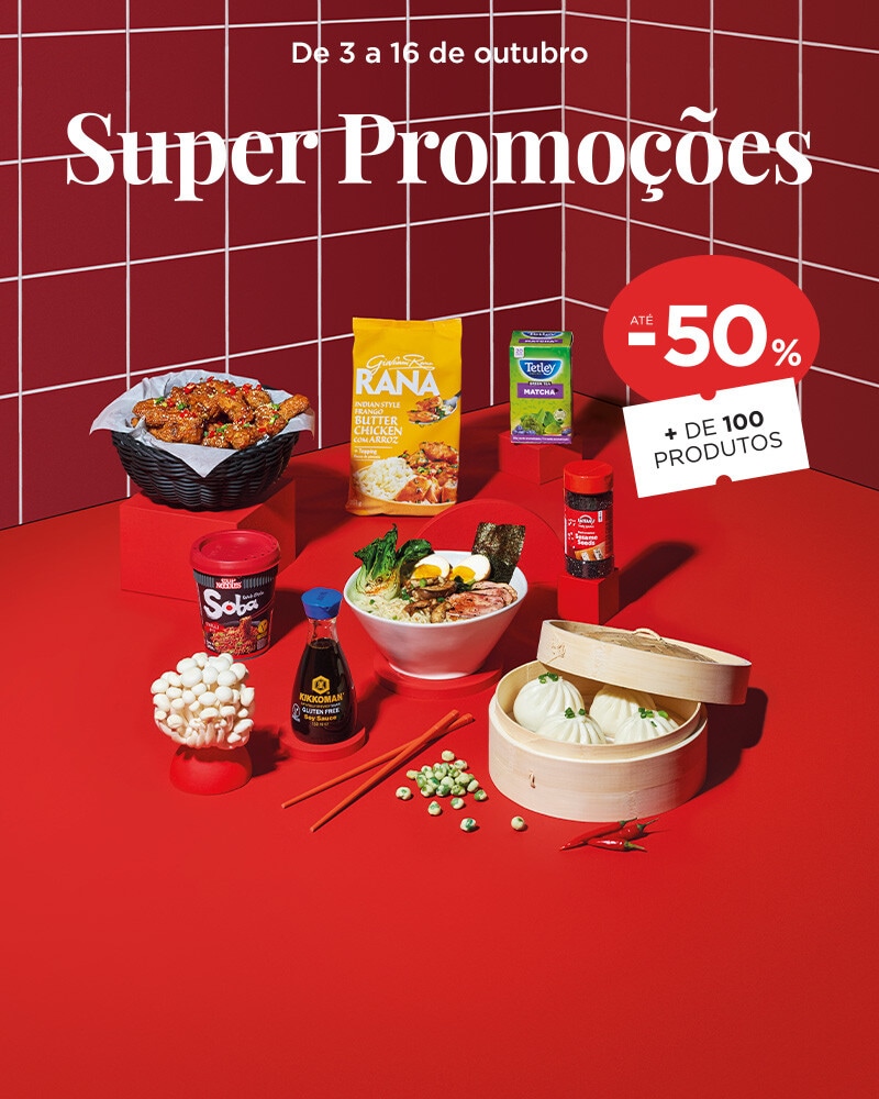Sabores Asiáticos até -50% em + 100 produtos - 3 a 16 de outubro