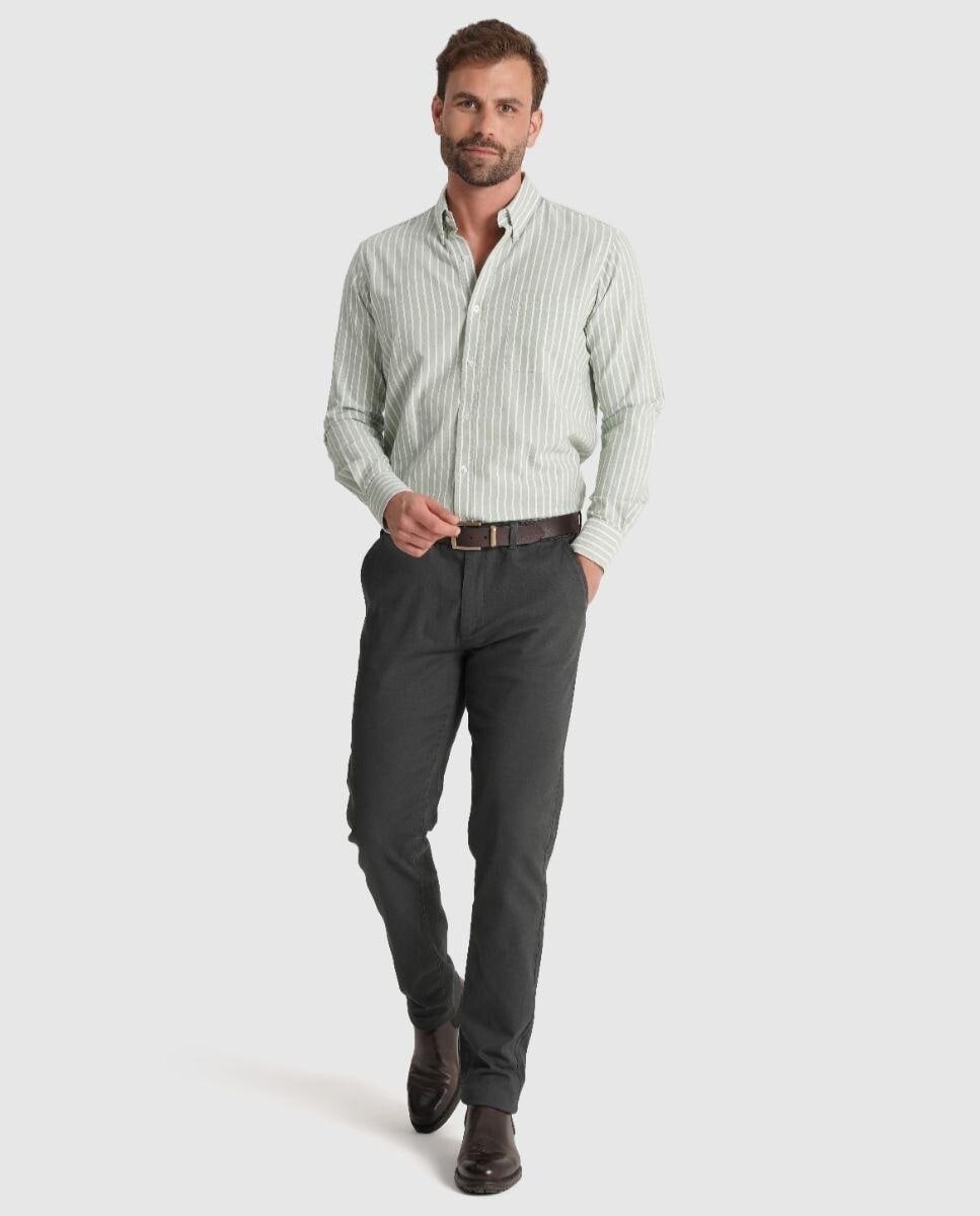 Imagem 0 de Calças Chino de Corte Regular em Cinzento