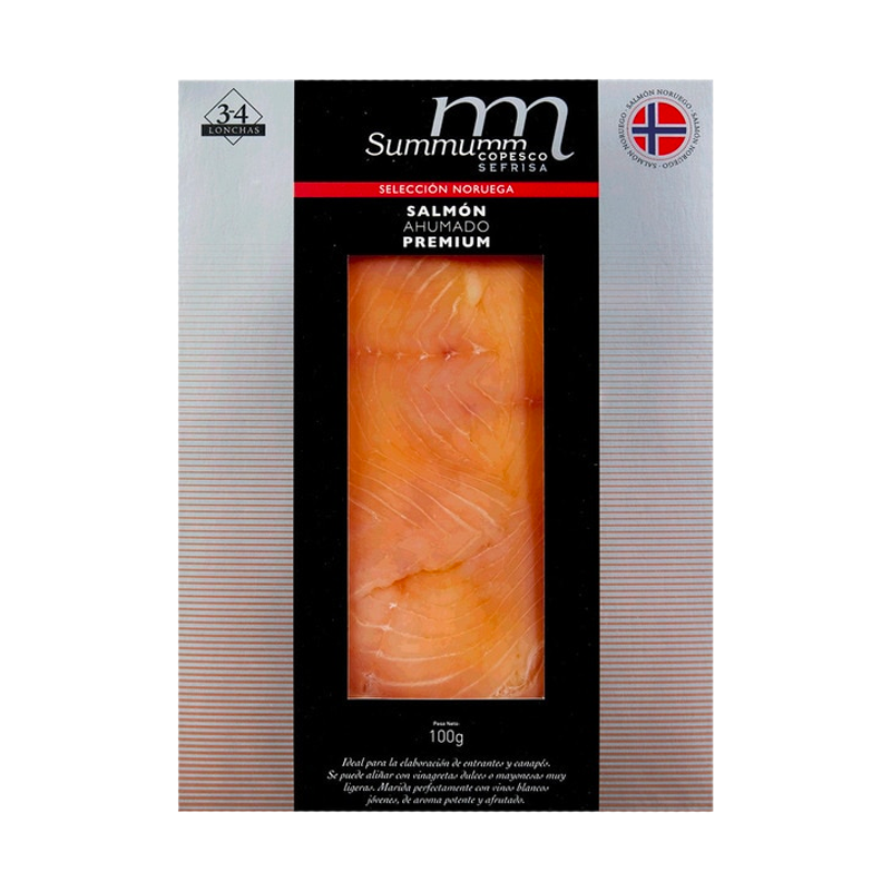 Lombo de Salmão Fumado Premium Mini Fatias 100 g