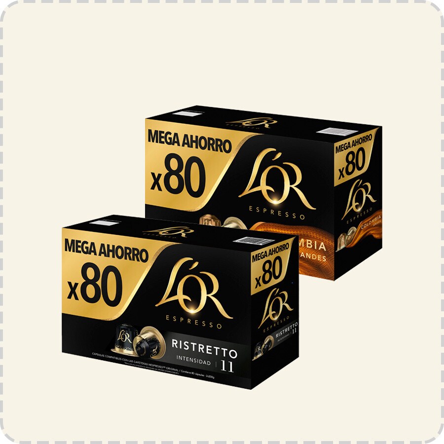 20% de descuento en café L'Or 80 cápsulas. Introduce CAFEDTO. Exclusivo online