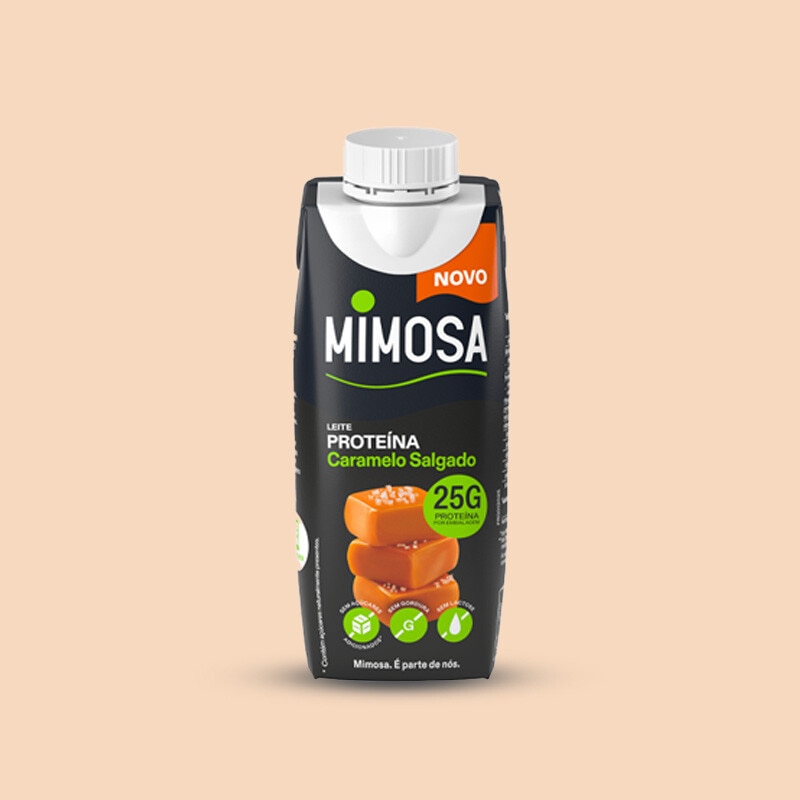 Exclusivo online, oferta Mimosa Leite Proteína Caramelo Salgado 250ml em compras superiores a 50€ - 24 a 30 de outubro