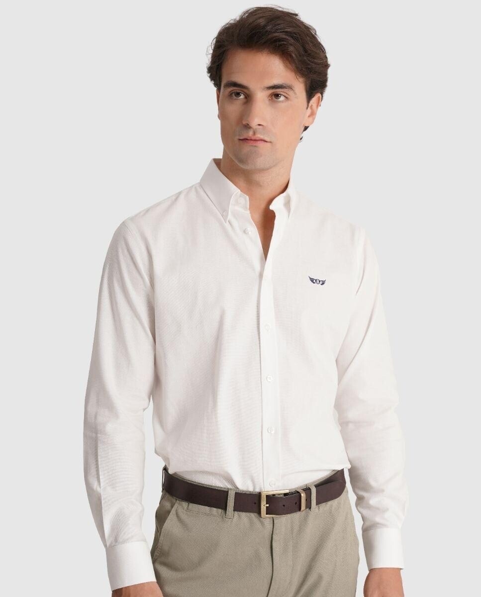 Imagem 0 de Camisa Lisa de Manga Comprida 100% Algodão