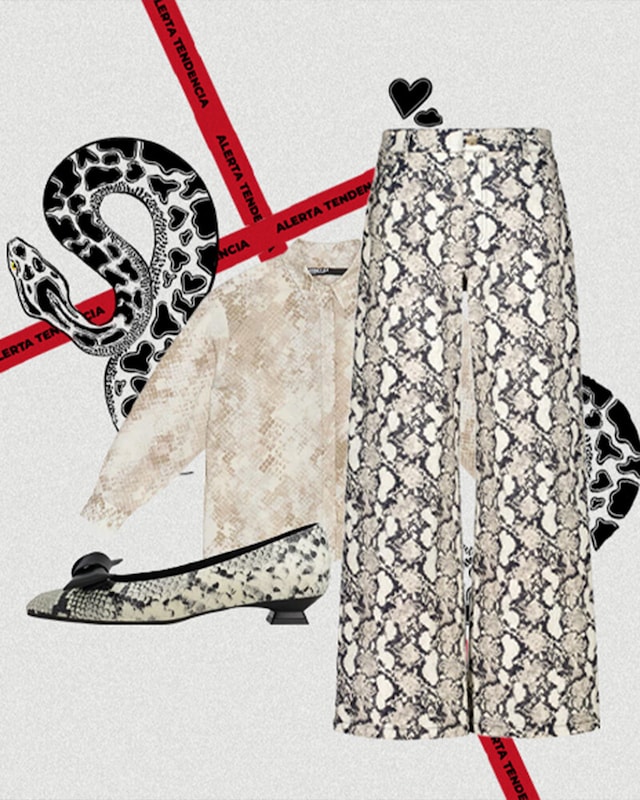Estampado de serpiente para mujer