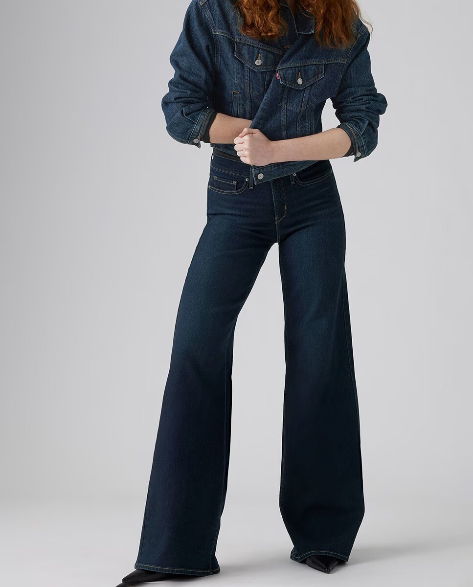 Imagem 0 de Jeans Straight 318™ Shaping Wide Leg de Cintura Média