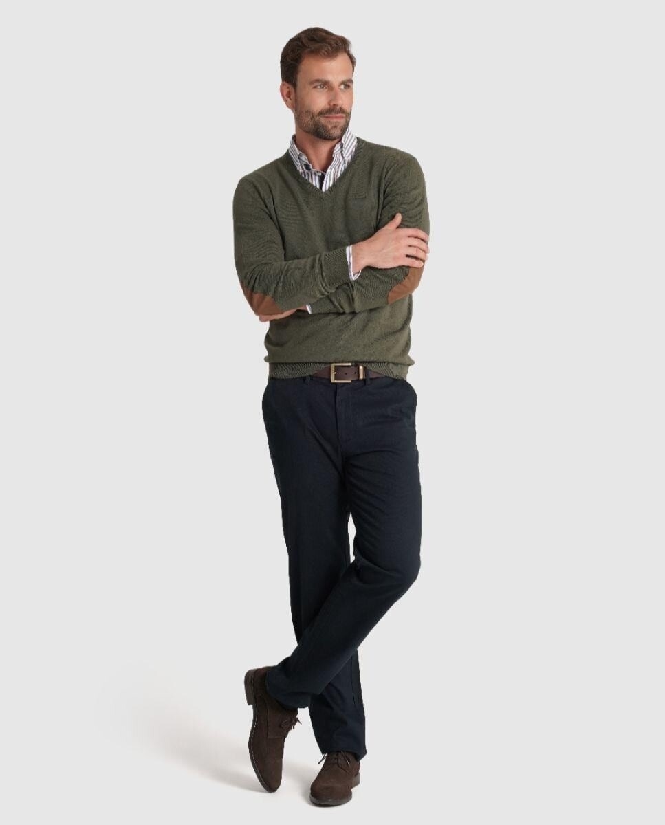 Imagem 0 de Camisola de Malha com Gola em V