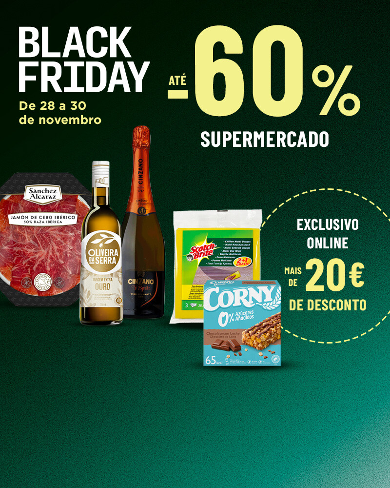 Black Friday até -60% + Exclusivo Online mais de 20€ de desconto de 28 a 30 de novembro