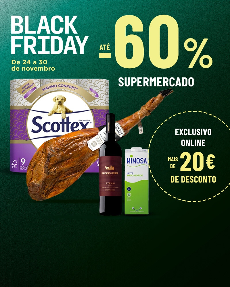 Black Friday até -60% + Exclusivo Online mais de 20€ de desconto de 24 a 30 de novembro