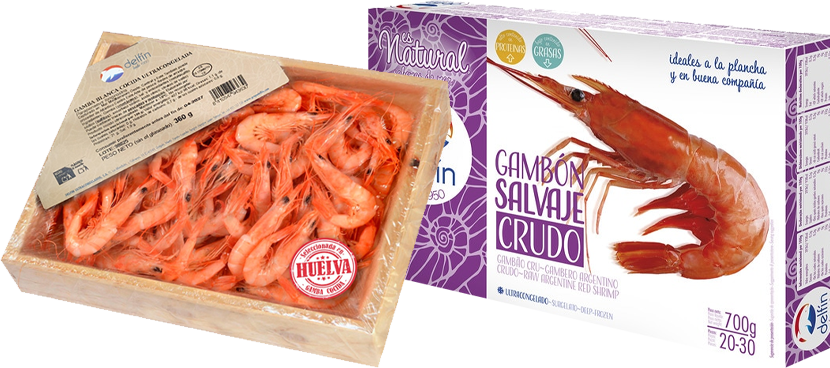 DELFIN Gambas distintos formatos y variedades