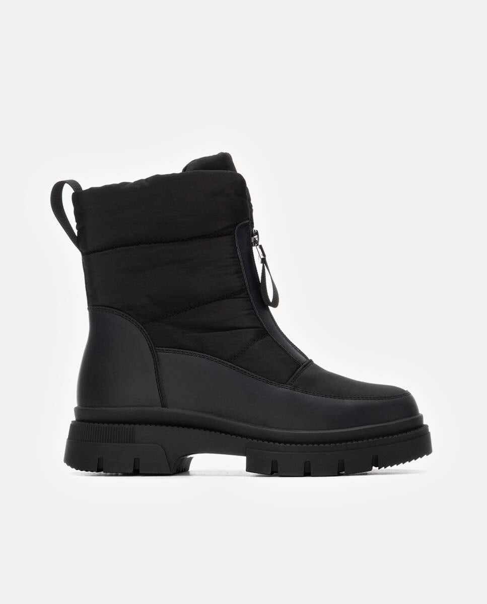 Imagem 0 de Botins Acolchoados com Fecho Zip Lateral