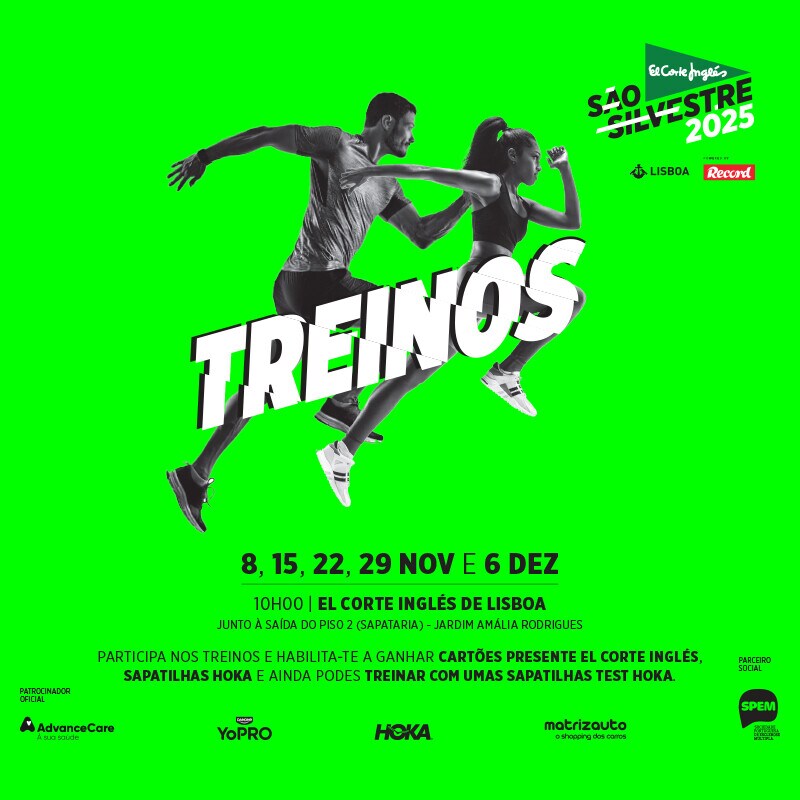 Vem aos treinos da São Silvestre El Corte Inglés