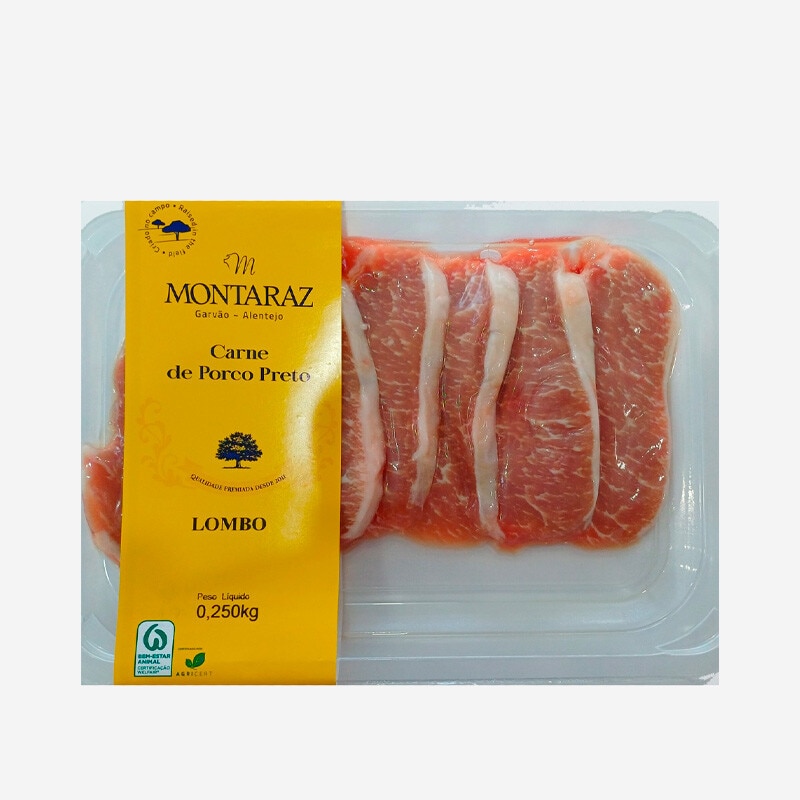Montaraz Lombo Fatiado de Porco Preto embalagem 250 g