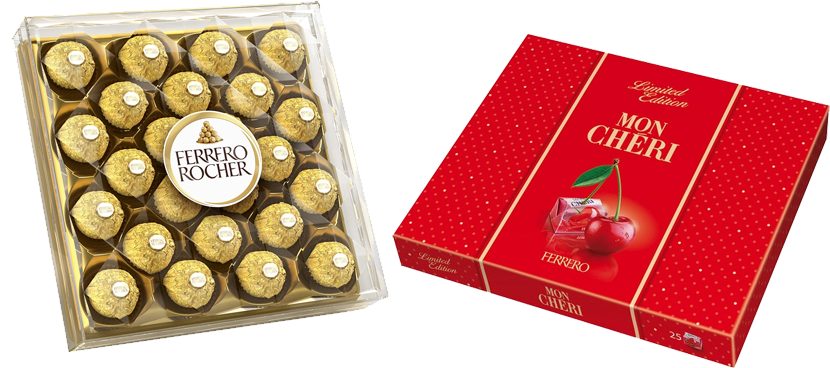 FERRERO Bombones distintos formatos y variedades