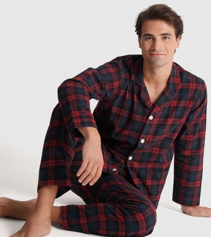 Pijamas e pantufas Natal Moda Homem