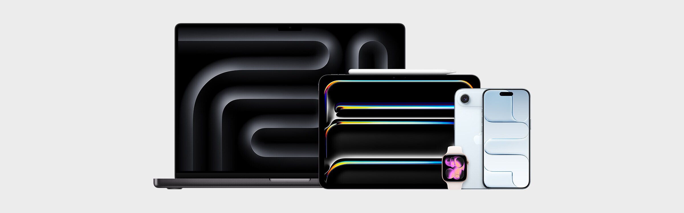 Tu iPhone, Watch, Mac & iPad siempre nuevo.