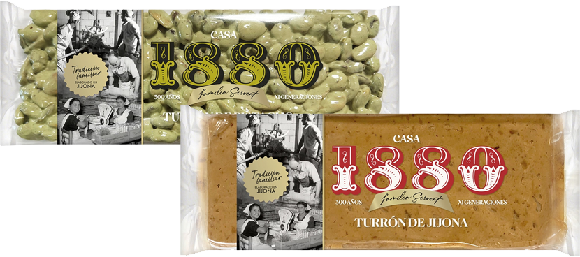 1880 Turrones distintos formatos y variedades