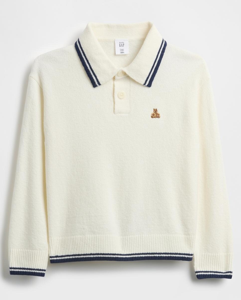 Imagem 0 de Camisola Tipo Polo para Bebés e Crianças Pequenas com Urso Brannan Bordado no Peito