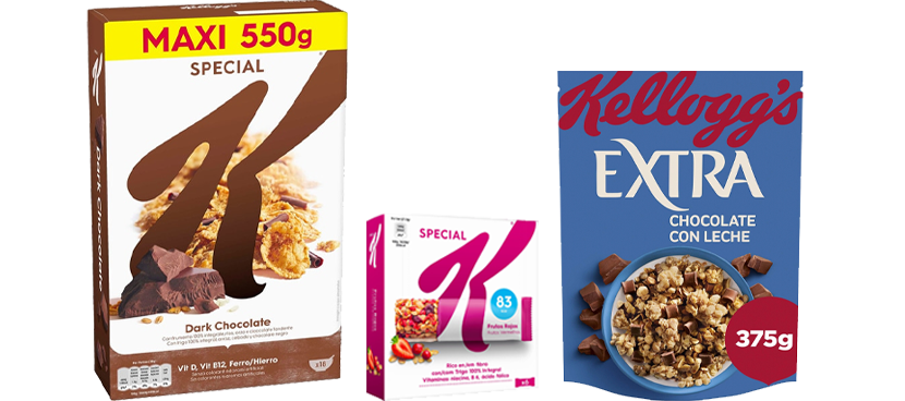KELLOGG'S Cereales distintos formatos y variedades