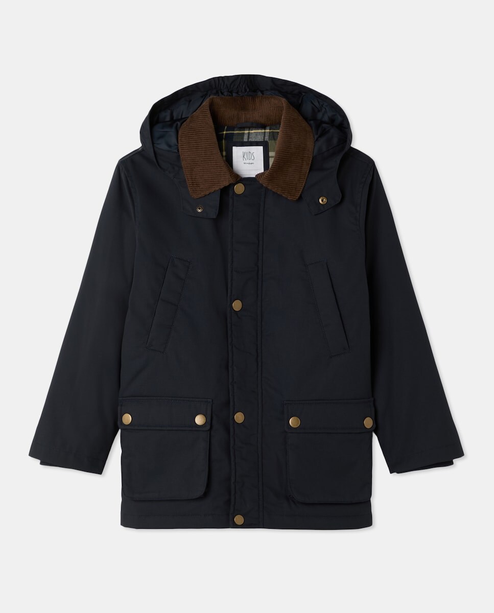 Imagem 0 de Parka Encerada com Interior aos Quadrados