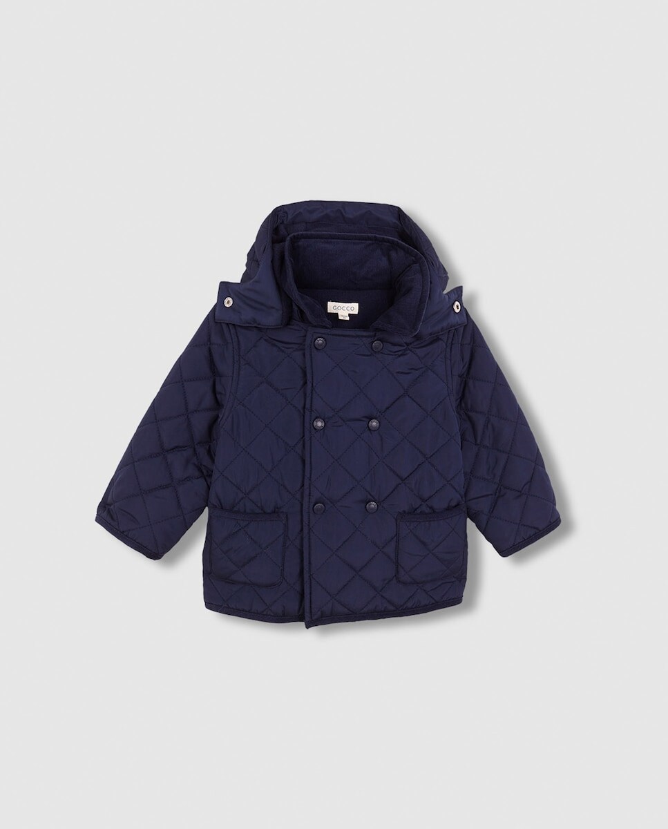 Imagem 0 de Sobretudo Husky para Bebé em Azul com Capuz