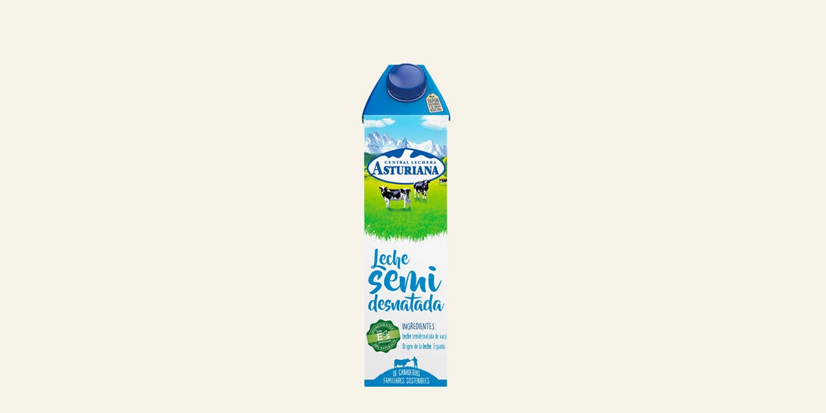 Leche semidesnatada 1 L ASTURIANA