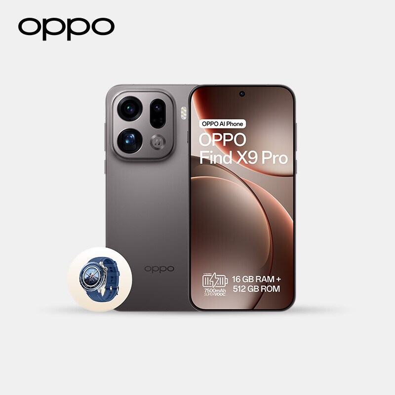 Campanha Oppo - Na compra de um Oppo Find X9 Pro, recaba de oferta um Watch X2