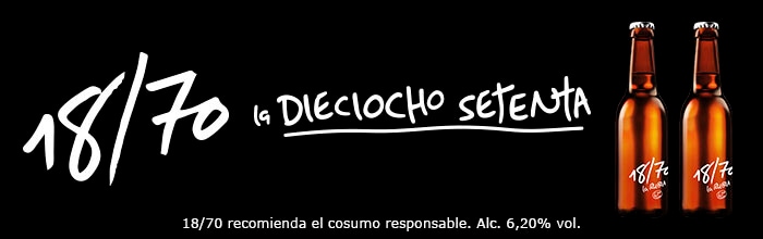 HOY DE REGALO Por compras superiores a 20€ en selección de cervezas REGALO de  2 botellas  de 18/70 La Rubia cerveza rubia especial 33 cl Exclusivo online
