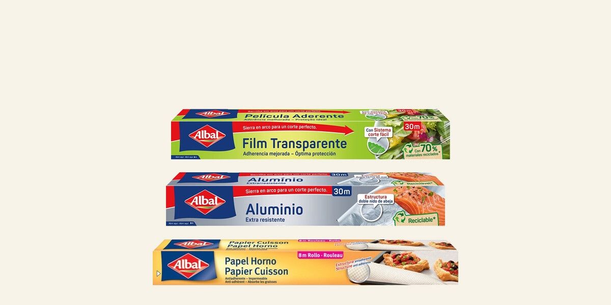 Papel de aluminio o film trasnparente ALBAL