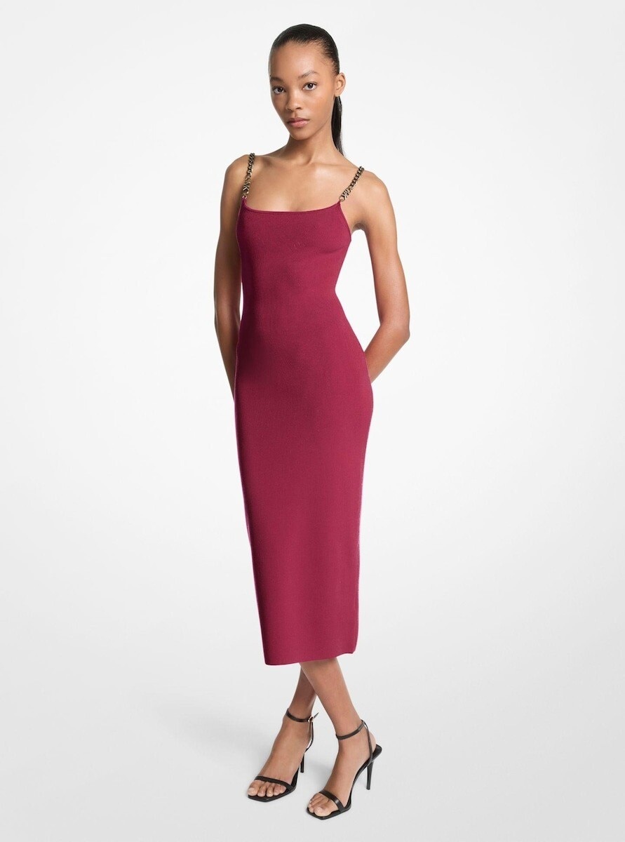 Imagem 0 de Vestido Midi com Alças de Corrente