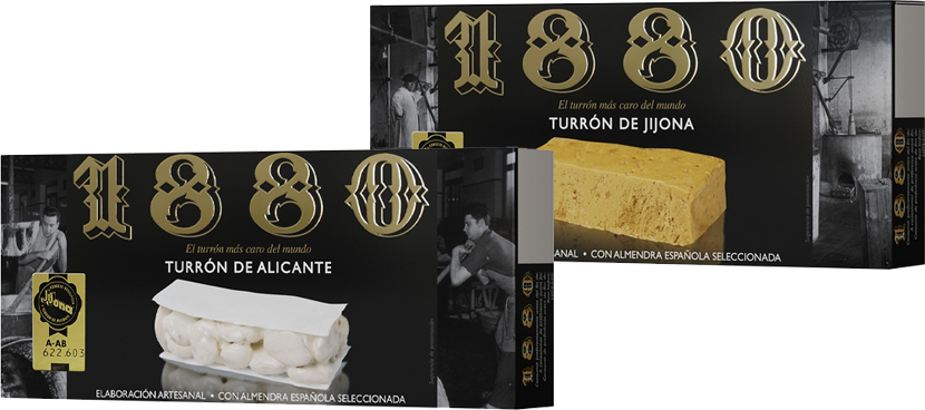 1880 Turrones distintos formatos y variedades