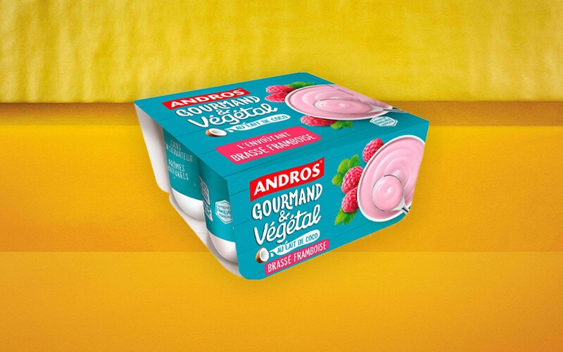 Exclusivo Online, oferta Andros Gourmand &amp; Vegetal Framboesa 4x100g  na compra de Andros Sumo 100% 1,5 L - 25 a 31 de dezembro